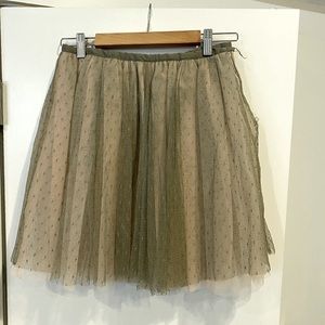 Valentino grey dotted tulle party skirt